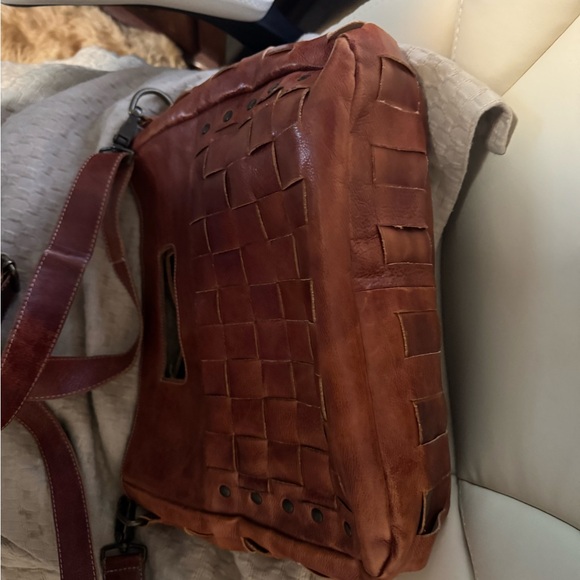 BED|STU Tan Leather Woven Clutch orchid - Picture 5 of 5